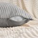 thumbnail image 3 of REGALWOVEN Fundas de Almohada de Pana Juego de 2 Fundas de Cojín Decorativas de Rayas Sólidas para Sofá Cama Decoración del Hogar Gris 18" x 18", 3 of 6