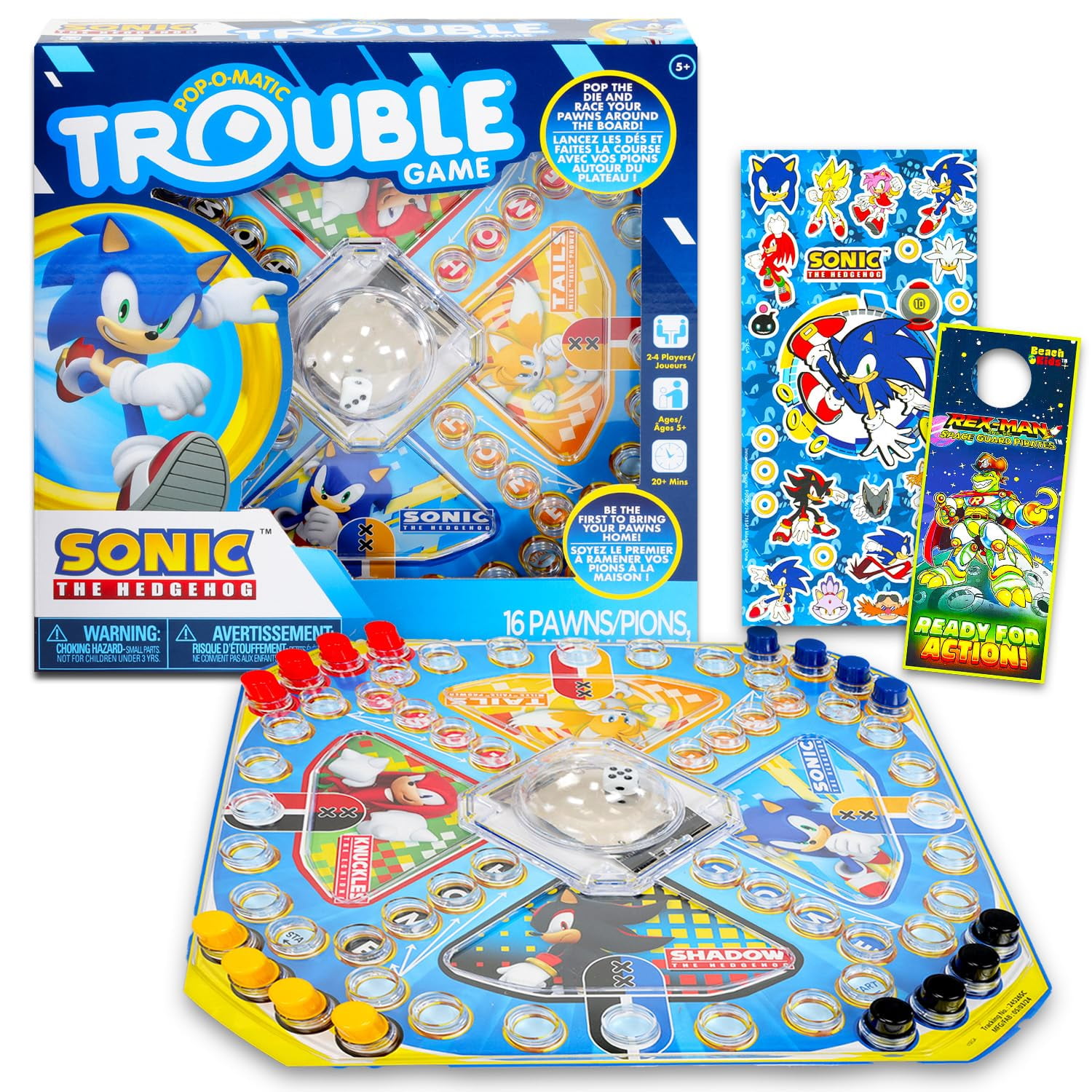 Juego De Mesa Sonic The Hedgehog Pop Up + Pegatinas Para Niños