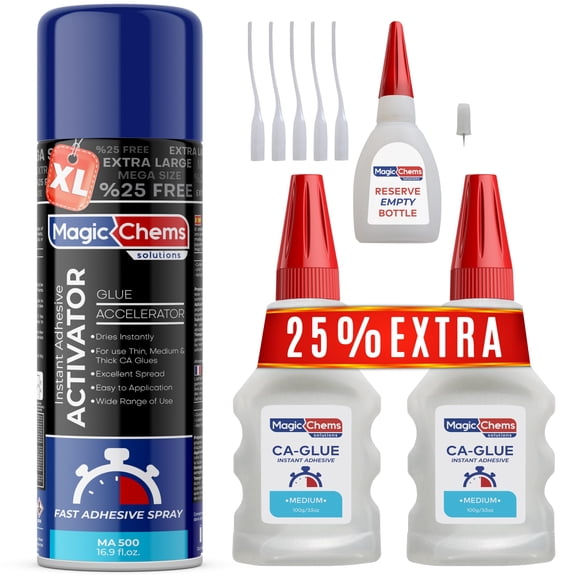 Pegamento De Cianoacrilato Magic Chems Ca Glue Con Activador 100 Ml