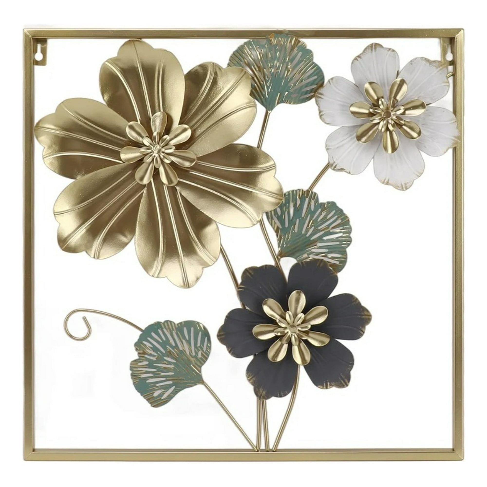 Genérico - Cuadro Decorativo Pared Flores Escultura Realista Jhn