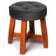 thumbnail image 1 of Pouf Puff Spring Felpa Negro, 1 of 2