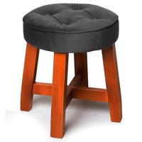 Barra Design - Pouf Puff Spring Felpa Negro