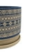 thumbnail image 2 of Macetero Maceta De Ceramica Azul Con Patrones Beige M, 2 of 6