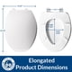thumbnail image 3 of Asiento de inodoro BEMIS 7600T Commercial Heavy Duty con funda blanca, 3 of 7