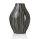 thumbnail image 2 of Set 2 jarrones diseño hojas negro, 2 of 4