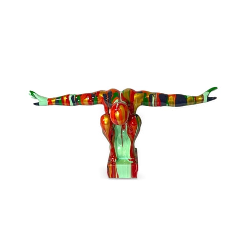 Mundo Online - Adorno Deco Escultura Abstracta Atleta En Equilibrio
