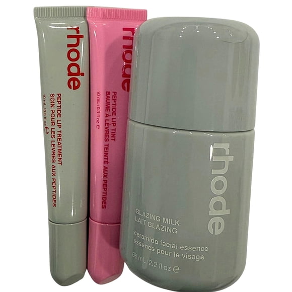 Set de Cuidado Facial y Labial Rhode Glazed Trio con Glazing Milk