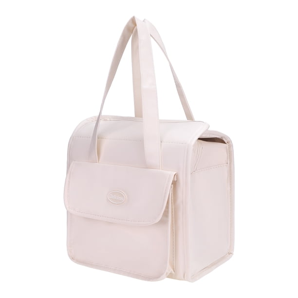 Bolsa de Almuerzo Aislada REGALWOVEN para Oficina, Viaje y Picnic - Duradera y Elegante Beige 10.2*7.9*11.0in