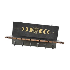 Bothyi - Estante De Exhibición De Madera Con Ganchos, Estante Flotante De Madera Para Oficina, Guardería, Cocina, Estilo A