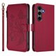 thumbnail image 2 of Funda Cartera Mariposa para [Samsung Galaxy S24 Plus] con Soporte y Cremallera Rojo, 2 of 6