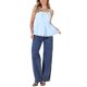 thumbnail image 2 of INSPIRE CHIC Tops con Botones al Frente a Rayas para Mujeres Regreso a Clases Tirantes Ajustables con Volantes y Ribete de Encaje Top de Tirantes L Azul, 2 of 6