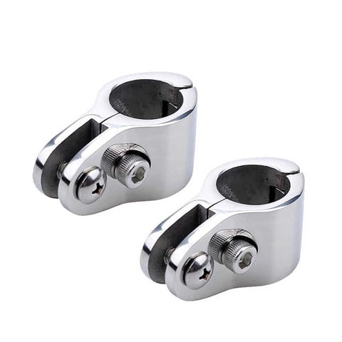 Xusx111 - Accesorios Superiores,Montajes De Riel Superiores Deslizadora De Mandíbula,Tapas De Extremo De Ojo Acero Inoxidable Externo 1 Par De Barco Superior Bisagrado Deslizadora De Mandíbula Montaje