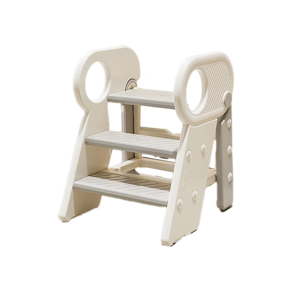 Taburete Escalera Infantil Plegable Banquito Antideslizante Gris