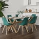 thumbnail image 1 of Comedor Moderno Mesa Xinia 140X90 + 6 Sillas Tulip Verde Esmeralda, 1 of 4