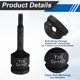 thumbnail image 4 of Uxcell Casquillo de Punta Torx de 1/2" T35 Impacto 6 Puntos Estrella CR-MO Acero con Pasador de Chaveta y Anillo O para Taladros de Potencia Adaptador de Taller de Garaje, 4 of 7