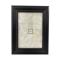 Vgo - Marco Plástico Simil Madera Negro 10X15 Cm