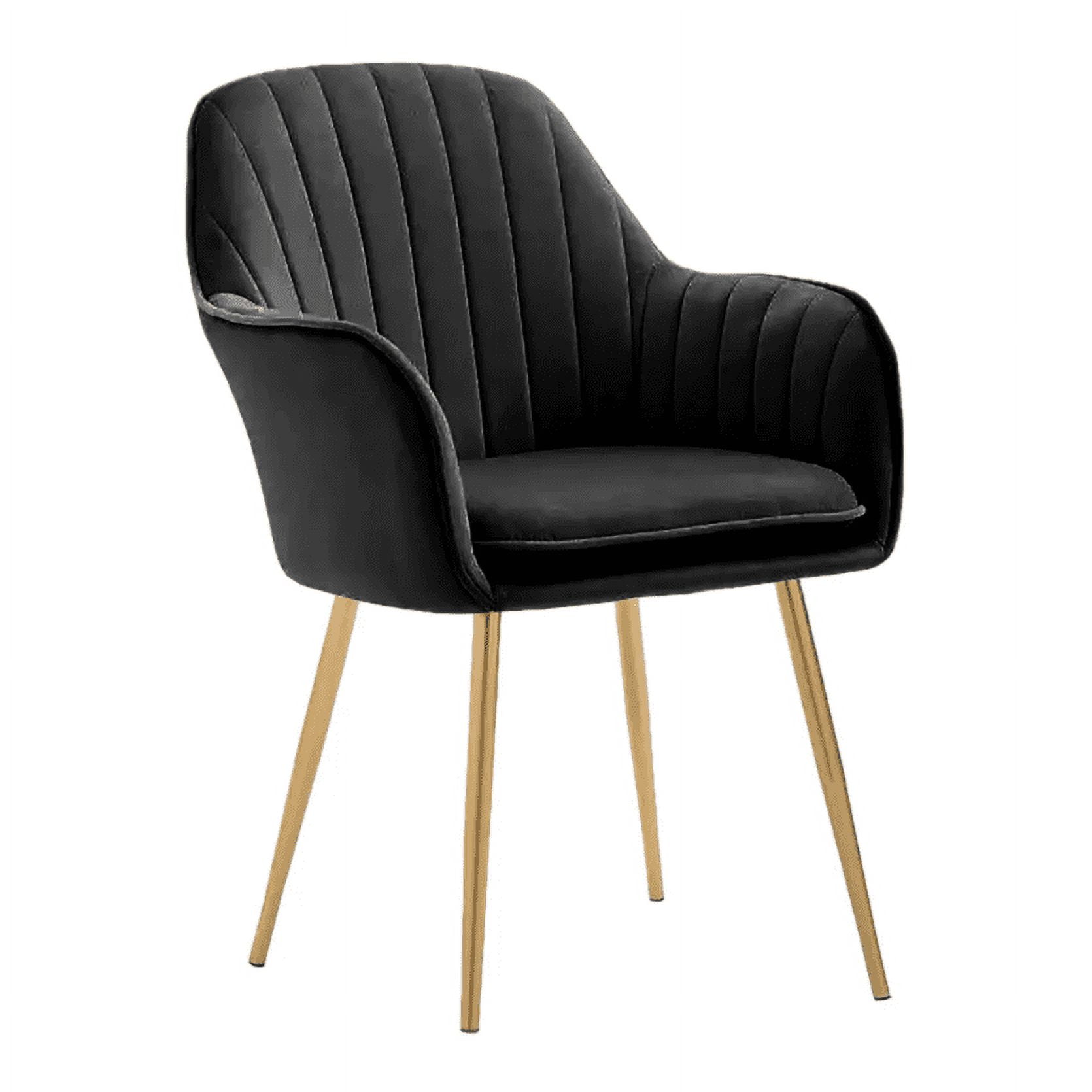 Habita2 Chile - Poltrona Sitial Murano Con Patas Doradas - Negro