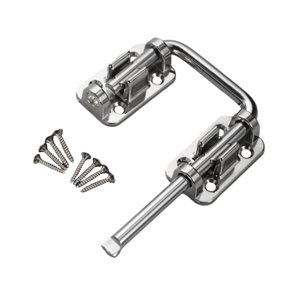 Magideal - Cerradura De Puerta Pestillo De Puerta Práctico Fácil De Instalar Resistente, Portátil, Accesorios Versátil Seguridad Para El Hogar De Acero Inoxidabl