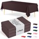 thumbnail image 1 of Manteles de vinilo marrón Exquisite – Redondos de 70 pulgadas (178 cm) – Pack de 3 con respaldo de franela – Plástico, reutilizable e impermeable, 1 of 9