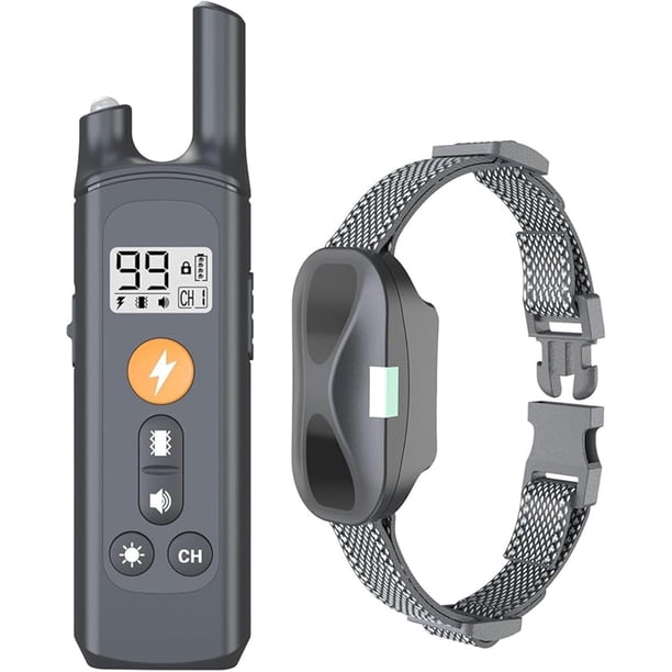 Collar De Adiestramiento Para Perros, Resistente Al Agua Ip67, Con 4 Modos De Adiestramiento (pitido/vibración/choque De Seguridad) Y Luz Led, Adecuado Para Perros Grandes, Medianos Y Pequeños