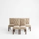 thumbnail image 1 of Pack De 6 Sillas Beige Felpa Capitone, 1 of 2