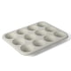 thumbnail image 1 of Molde para muffins Martha Stewart de 12 cavidades, gris frío, antiadherente, 1 of 7
