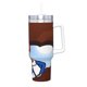 thumbnail image 2 of Pájaro Loco Vaso aislado de acero inoxidable con asa, diseño temático, regalo para familia, amigos y fans; incluye pajita y encaja en el portavasos estándar, 40 oz, 2 of 6