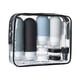 thumbnail image 1 of Set de botellas de viaje DEPOZA Depoza, paquete de 16 unidades, silicona, color negro, 1 of 9