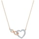 thumbnail image 2 of Collar Swarovski Infinity Heart White Mixed Metal Finish, 2 of 2