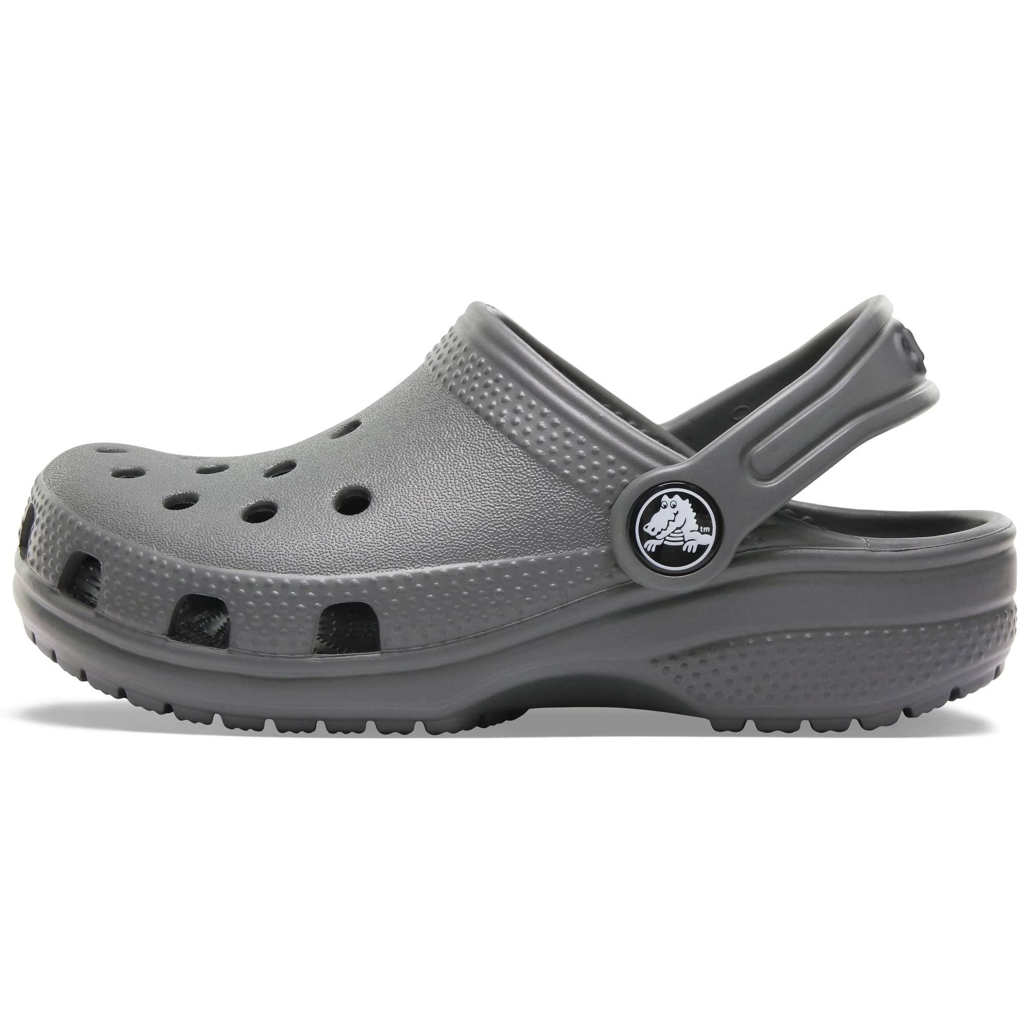 Zueco Crocs Kids Classic Para Niños Pequeños Con Ventilación Gris Pizarra