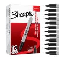 Rotuladores Permanentes Sharpie Fine Point Negros, 12 Unidades