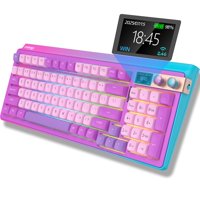 Teclado Mecánico Inalámbrico Fopato H98 De 96 Teclas Con Rgb - Púrpura