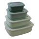 thumbnail image 2 of Contenedores de almacenamiento de alimentos, Confiable Industries, juego de 4 unidades, color verde, 2 of 7