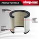 thumbnail image 4 of Filtro reutilizable para Shop‑Vac 19 cm – Pack de 2, 4 of 7