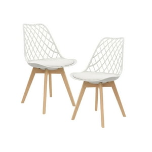 Habita2 Chile - Pack 2 Silla Tulip Acolchada Mesh - Blanco