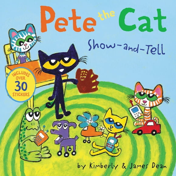 Libro &H Pete the Cat: Show‑and‑Tell + Pegatinas