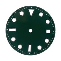 Magideal - Esfera De Reloj De Metal De 28,5Mm Para Movimiento 8215, 2813, 2836, 8200, Accesorio De Reparación De Modificación De Moda, Esfera De Reloj Luminosa Verde