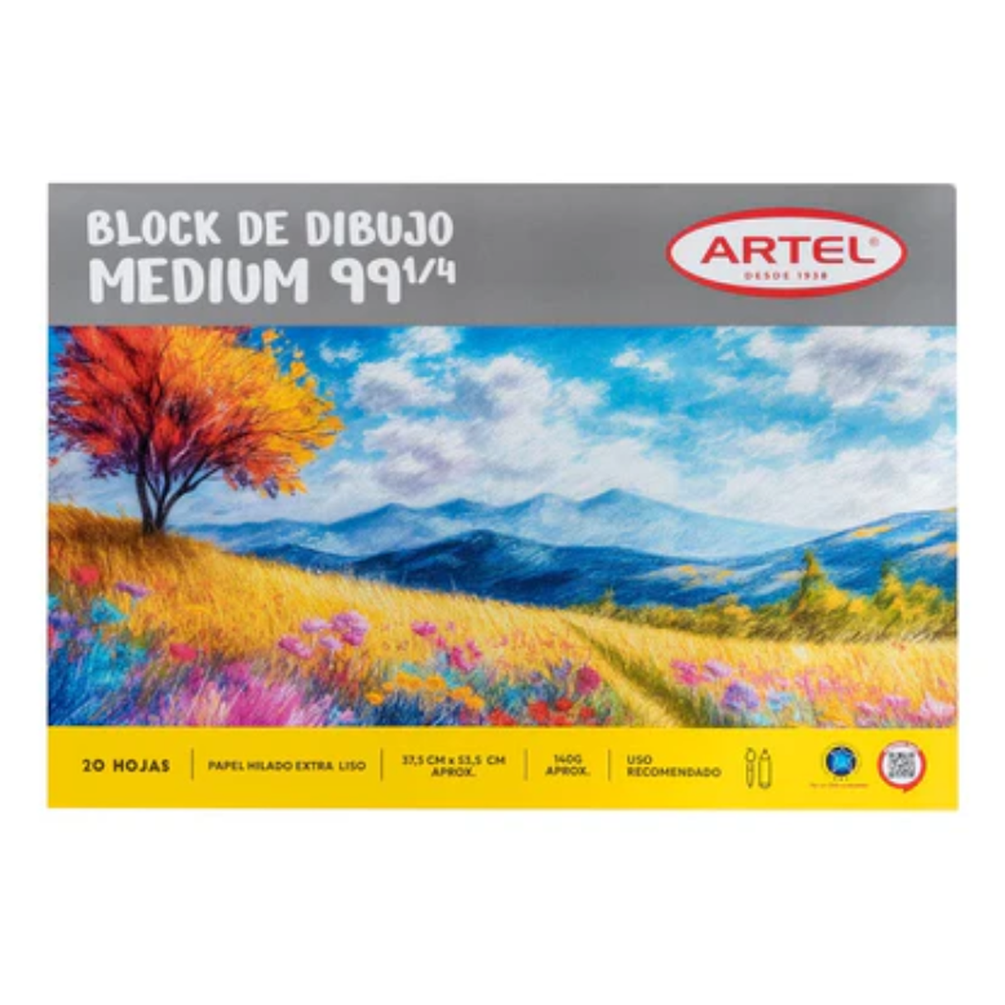 Block Medium 99 1/4 20 Hojas Display 1 Un Artel