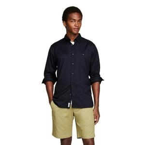 Camisa Tommy Hilfiger Flex De Popelina Regular De Manga Larga Para Hombre