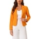 thumbnail image 1 of BLAZER DE NEGOCIOS INSPIRE CHIC para mujeres, oficina de trabajo, chaquetas de traje casual elegantes, M Naranja, 1 of 6