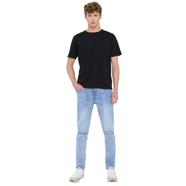Jeans Hombre Super Skinny Fit Azul Claro Corona