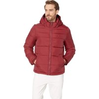 Chaqueta Tommy Hilfiger Para Hombre, Clásica, Con Capucha, Acolchada, Color Rojo Xxl