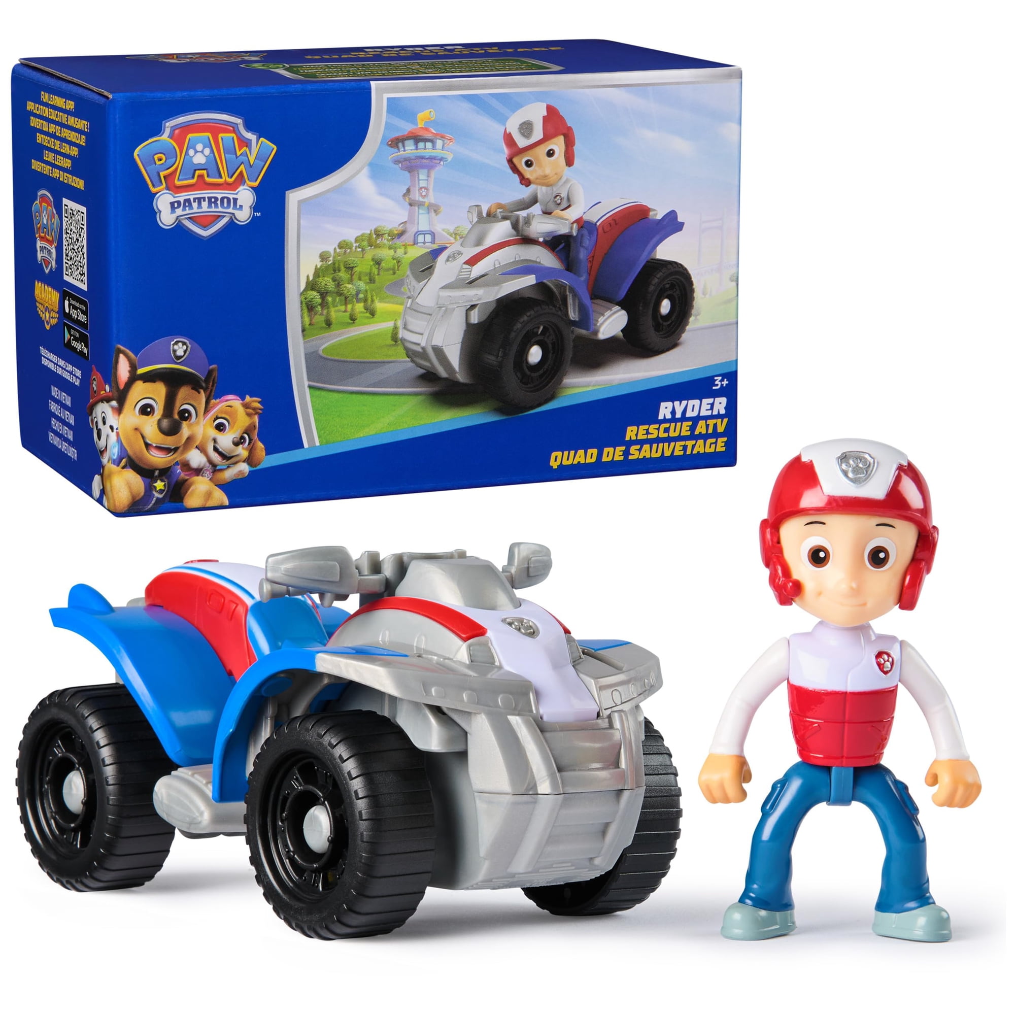 Vehículo De Juguete Paw Patrol Ryder's Atv Con Figura Coleccionable
