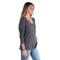 Polera Mujer Escote V Manga Larga Maqui Lenga® Sustentable
