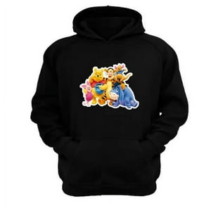 Genérico - Polerón Canguro Osito Come Miel Negro Talla Xl Unisex