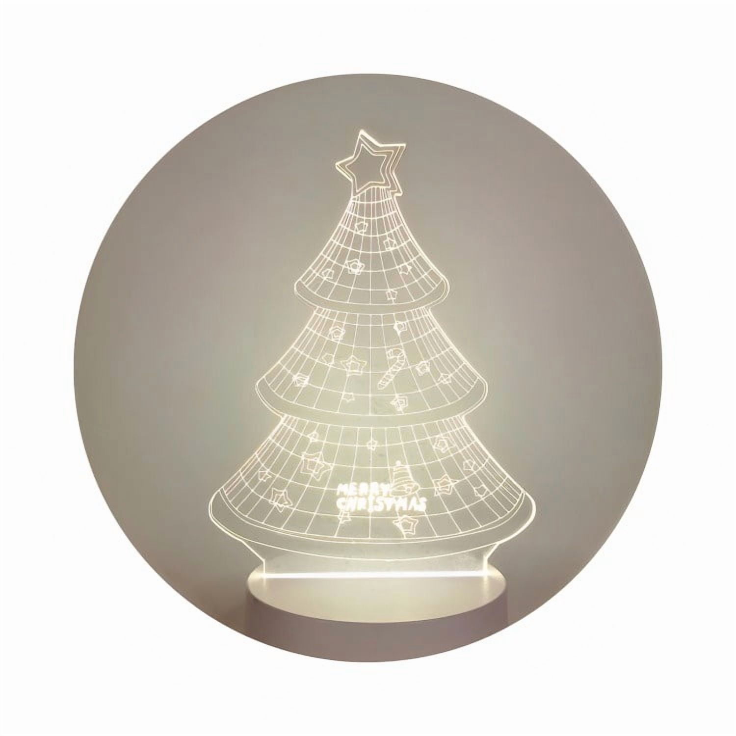 Genérico - Lámpara Led De Mesa 3d Usb Luz Arbol Navidad