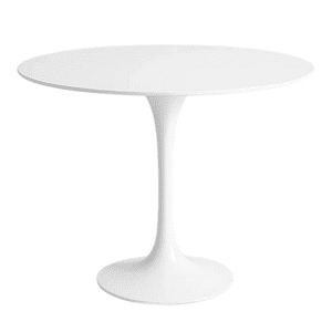 Moboi - Mesa Comedor Redonda Tulip Clasica 80Cm Diametro Blanca