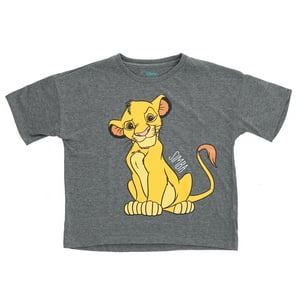 Polera Manga Corta Niña Rey Leon Hello Gris Disney