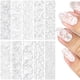 thumbnail image 1 of Lámina de transferencia de uñas SmallCat, 10 hojas para uñas acrílicas, color blanco, 1 of 7