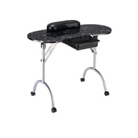 Tododescuento - Mesa Para Manicure Portatil Negra + Bolso